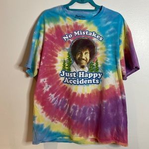 Bob Ross tie dye pattern T-Shirt